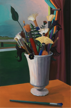 蔡澤濱，《綻放》，2019，布面丙烯，150 × 100 cm，X美術(shù)館藏