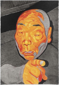 方力鈞-《杜堅兄酒酣》90x61cm 紙本水墨2020年
