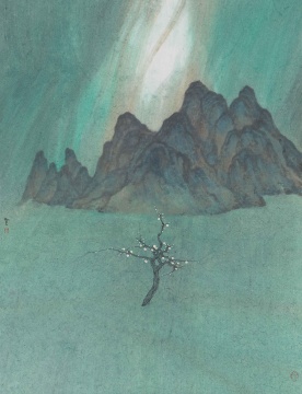 《一樹(shù)梨花》 350x460mm  紙本水墨  2025
