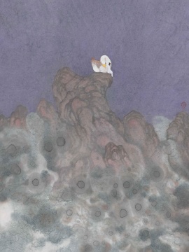 《愛(ài)鵝》 350x460mm  紙本水墨 2025
