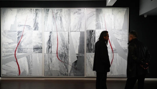 《 愈 合 》 布面油畫 綜合材料 250x540cm 2020
