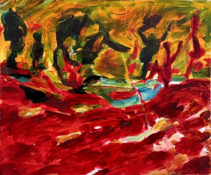 《赤河》 布面油畫 50x60cm 2025
