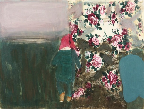 對(duì)話系列 Série dialogue，2016布面印花織物丙烯

Tissu imprimé et Acrylique sur toile,46 x61 cmPhoto :M.Malberti

@ Cécile Savelli, ADGAP, Paris
