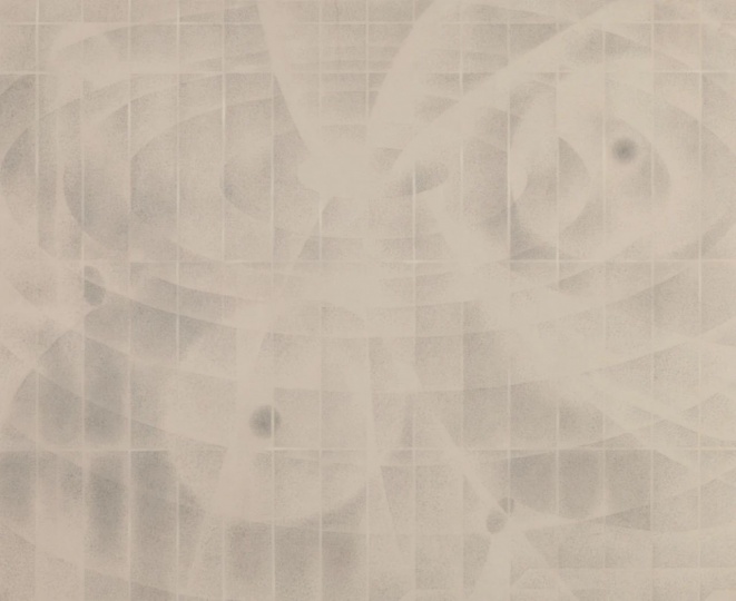 《高山樂土》180×220cm 墨、赤玉土、色粉、亞麻布 2024
