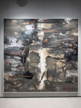 鴻濛系列七 2.44m×2.44m 2024年作 宣紙 水墨 丙烯
鴻濛系列七 2.44m×2.44m 2024年作 宣紙 水墨 丙烯
