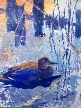 康有和 野趣 40X30cm 紙板油畫 2020
