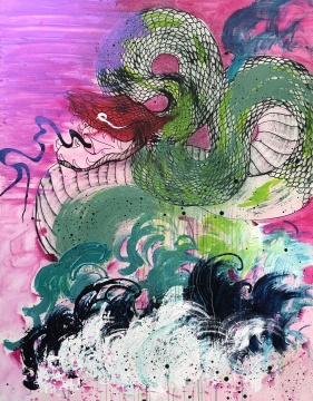 康鶴鳴 爬寵系列3-145X112cm 布面丙烯 2025
